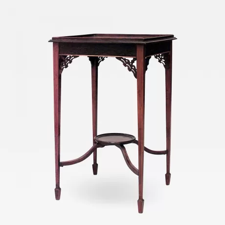 Chinese Chippendale Bedside Table 