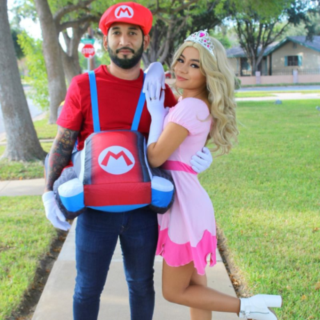 Super Mario and Princess Peach- Halloween Costume